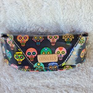 Consuela Black Sugar Skull Sunglass Case